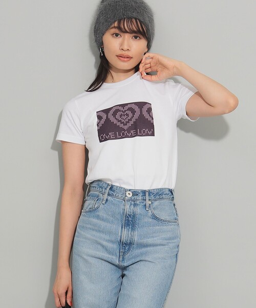 Ray BEAMS（レイビームス）の「Available Today / LOVE ライト Tシャツ（Tシャツ/カットソー・レディース・ホワイト・ONE SIZE）」の4枚目の写真