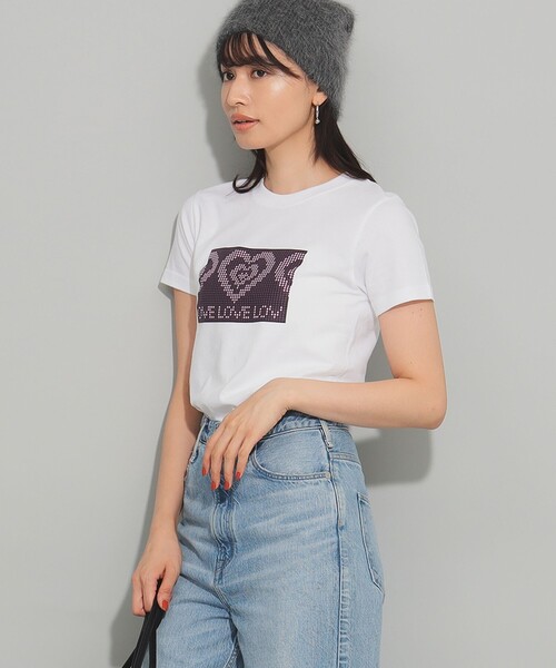 Ray BEAMS（レイビームス）の「Available Today / LOVE ライト Tシャツ（Tシャツ/カットソー・レディース・ホワイト・ONE SIZE）」の5枚目の写真