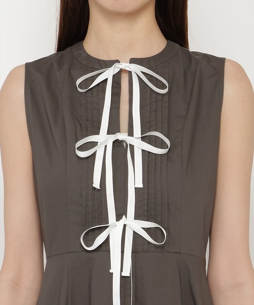 REDYAZEL(レディアゼル)の「リボンディティールロングワンピース(ワンピース・レディース・オフホワイト/サックスブルー/ブラック・SMALL/MEDIUM)」の21枚目の写真