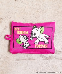 Tom＆Jerry | FLAPPER フラッパー:トムとジェリー　刺繍 パッカブルウェアケース　トラベルポーチ　トラベルウェアケース　M(トラベルグッズ)