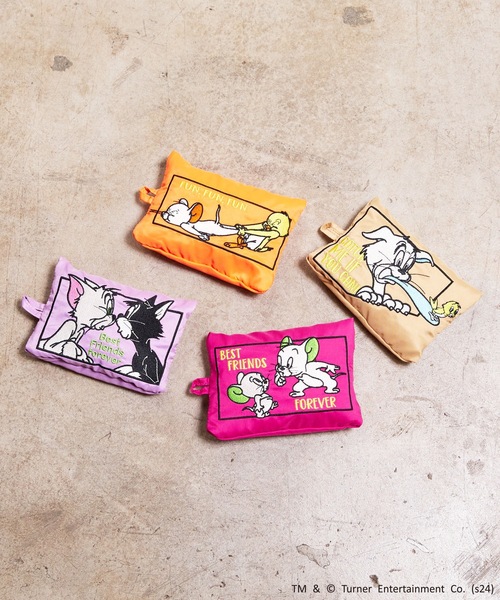 Tom&Jerry(トムアンドジェリー)の「FLAPPER フラッパー:トムとジェリー 刺繍 パッカブルウェアケース トラベルポーチ トラベルウェアケース M(トラベルグッズ・レディース・ベージュ/パープル/ピンク/オレンジ・FREE)」の10枚目の写真