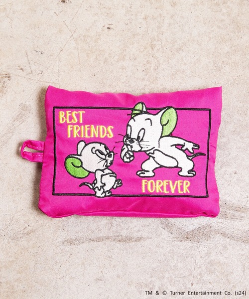 Tom&Jerry(トムアンドジェリー)の「FLAPPER フラッパー:トムとジェリー 刺繍 パッカブルウェアケース トラベルポーチ トラベルウェアケース M(トラベルグッズ・レディース・ベージュ/パープル/ピンク/オレンジ・FREE)」の18枚目の写真