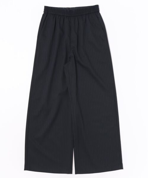 LANVIN en Bleu(ランバンオンブルー)の「ピンストライプゴムワイドパンツ(その他パンツ・レディース・グレー/ネイビー・38/36)」の2枚目の写真