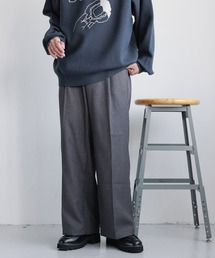 RAGEBLUE | センタープレス/PEツイルワイドイージーストレートスラックス(スラックス)