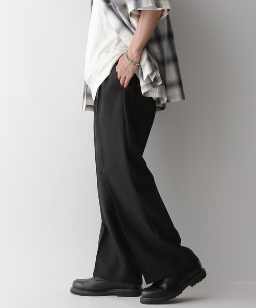 RAGEBLUE（レイジブルー）の「STRAIGHT-PRESS twill easy wide slacks/センタープレス/PEツイルワイドイージーストレートスラックス（スラックス・メンズ・ライトグレー/ブラウン/グレー/ブラック・SMALL/MEDIUM/LARGE）」の9枚目の写真