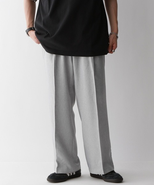 RAGEBLUE（レイジブルー）の「STRAIGHT-PRESS twill easy wide slacks/センタープレス/PEツイルワイドイージーストレートスラックス（スラックス・メンズ・ライトグレー/ブラウン/グレー/ブラック・SMALL/MEDIUM/LARGE）」の7枚目の写真