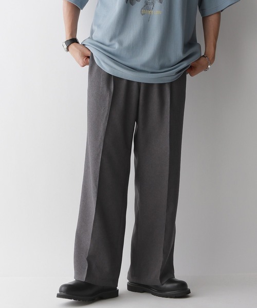 3色 パンツ スラックス ストレート Basic straight slacks RAGEBLUE スラックス STRAIGHT-PRESS twill easy wide slacks