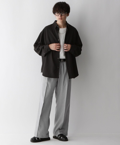 RAGEBLUE（レイジブルー）の「STRAIGHT-PRESS twill easy wide slacks/センタープレス/PEツイルワイドイージーストレートスラックス（スラックス・メンズ・ライトグレー/ブラウン/グレー/ブラック・SMALL/MEDIUM/LARGE）」の17枚目の写真