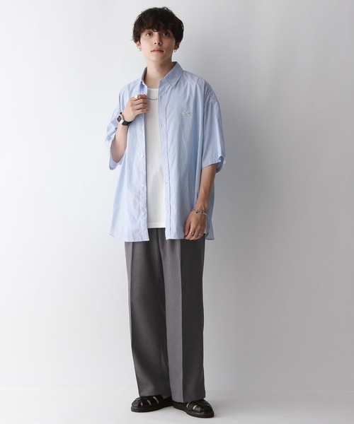 RAGEBLUE（レイジブルー）の「STRAIGHT-PRESS twill easy wide slacks/センタープレス/PEツイルワイドイージーストレートスラックス（スラックス・メンズ・ライトグレー/ブラウン/グレー/ブラック・SMALL/MEDIUM/LARGE）」の16枚目の写真