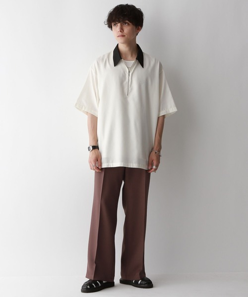 RAGEBLUE（レイジブルー）の「STRAIGHT-PRESS twill easy wide slacks/センタープレス/PEツイルワイドイージーストレートスラックス（スラックス・メンズ・ライトグレー/ブラウン/グレー/ブラック・SMALL/MEDIUM/LARGE）」の14枚目の写真