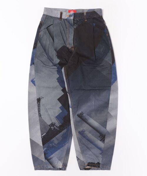 ｶﾂﾗｷﾞBATTERSEA POWER STATION PRINT ﾀｯｸﾊﾟﾝﾂ（デニムパンツ  