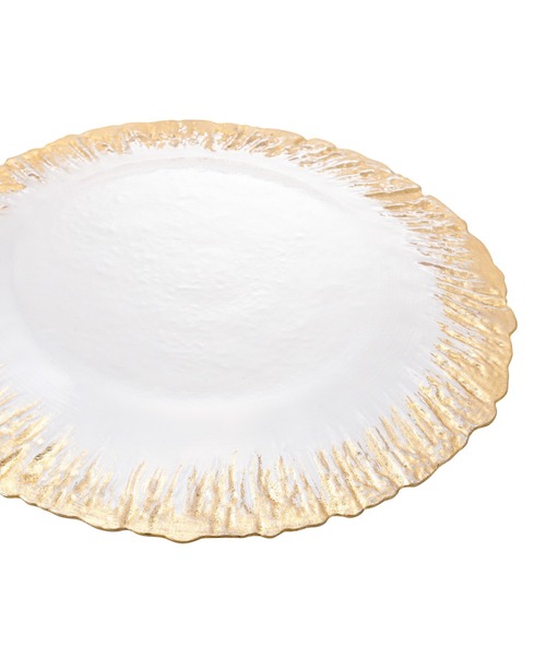 シャイン ガラスプレート L ゴールド（食器）｜Francfranc（フラン