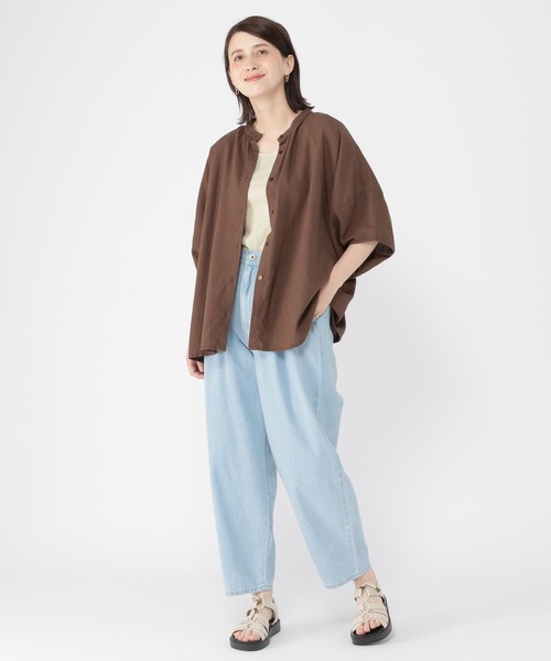 studio CLIP（スタディオクリップ）の「ミニラメ気が利くタンクトップ（タンクトップ・レディース・モカ/チャコール/カーキ/オフホワイト・ﾌﾘｰ(L)/MEDIUM/LARGE）」の5枚目の写真