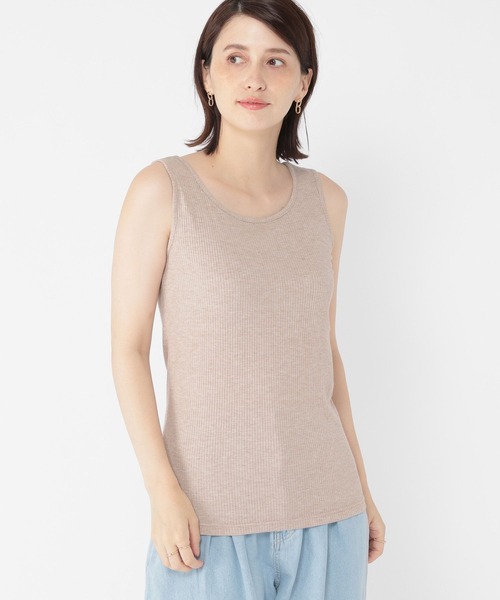 studio CLIP（スタディオクリップ）の「ミニラメ気が利くタンクトップ（タンクトップ・レディース・モカ/チャコール/カーキ/オフホワイト・ﾌﾘｰ(L)/MEDIUM/LARGE）」の8枚目の写真
