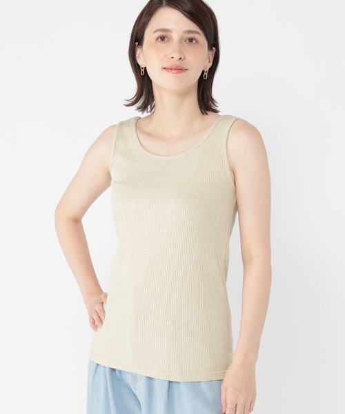 studio CLIP（スタディオクリップ）の「ミニラメ気が利くタンクトップ（タンクトップ・レディース・モカ/チャコール/カーキ/オフホワイト・ﾌﾘｰ(L)/MEDIUM/LARGE）」の9枚目の写真