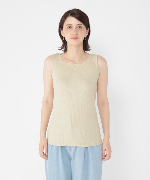 studio CLIP（スタディオクリップ）の「ミニラメ気が利くタンクトップ（タンクトップ・レディース・モカ/チャコール/カーキ/オフホワイト・ﾌﾘｰ(L)/MEDIUM/LARGE）」の17枚目の写真