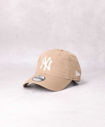 NEW ERA | 【NEWERA】Youth 9TWENTY ウォッシュドコットン ニューヨーク・ヤンキース カーキ × ホワイト ハンドウォッシャブル(キャップ)