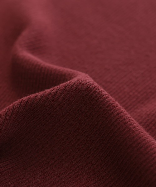n'OrLABEL（ノアールレーベル）の「『配色ライン5分袖リブニット』（ニット/セーター・レディース・杢グレー/ブラック/ボルドー・L～LL/S～Ｍ/3L）」の4枚目の写真
