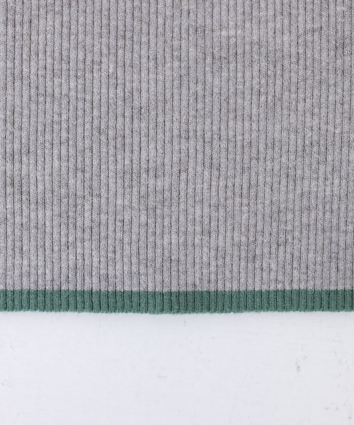 n'OrLABEL（ノアールレーベル）の「『配色ライン5分袖リブニット』（ニット/セーター・レディース・杢グレー/ブラック/ボルドー・L～LL/S～Ｍ/3L）」の8枚目の写真