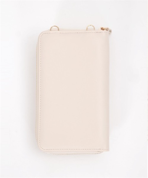 axes femme(アクシーズファム)の「ハート刺繍スマホポシェット(ショルダーバッグ・レディース・ブラック/キナリ・FREE)」の4枚目の写真