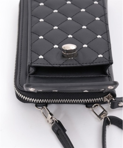 axes femme(アクシーズファム)の「ハート刺繍スマホポシェット(ショルダーバッグ・レディース・ブラック/キナリ・FREE)」の12枚目の写真