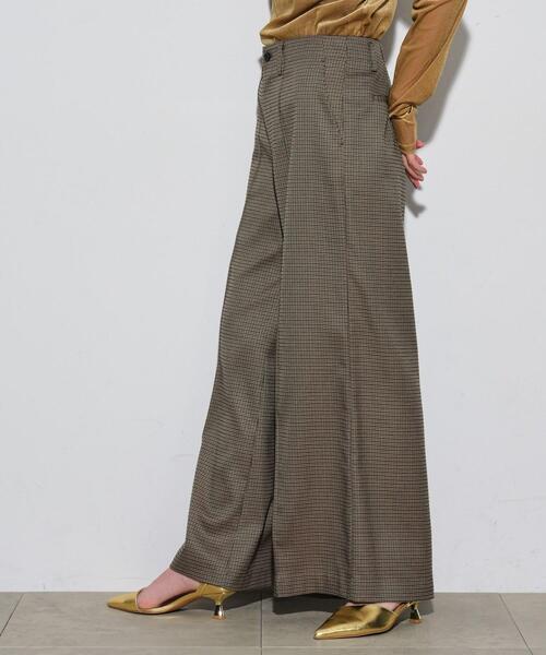 【セール】ブロックチェックワイドパンツ（その他パンツ）｜GALLEST（ギャレスト） 7,480円