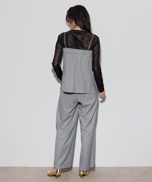 GALLEST（ギャレスト）の「◆ブロックチェックワイドパンツ（その他パンツ・レディース・ブラック系3/ベージュ系3・38/36）」の5枚目の写真