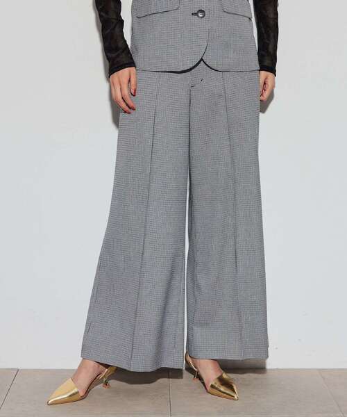 GALLEST（ギャレスト）の「◆ブロックチェックワイドパンツ（その他パンツ・レディース・ブラック系3/ベージュ系3・38/36）」の6枚目の写真