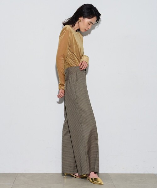 GALLEST（ギャレスト）の「◆ブロックチェックワイドパンツ（その他パンツ・レディース・ブラック系3/ベージュ系3・38/36）」の13枚目の写真