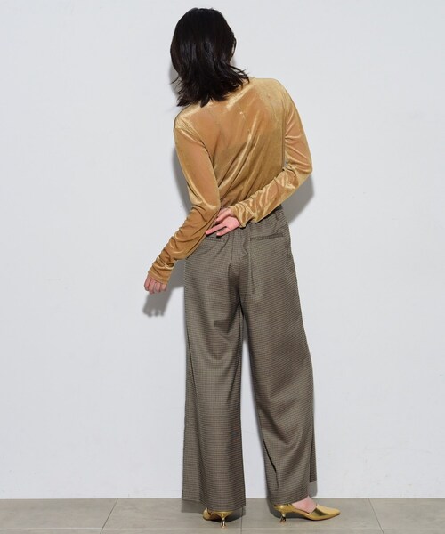 GALLEST（ギャレスト）の「◆ブロックチェックワイドパンツ（その他パンツ・レディース・ブラック系3/ベージュ系3・38/36）」の15枚目の写真