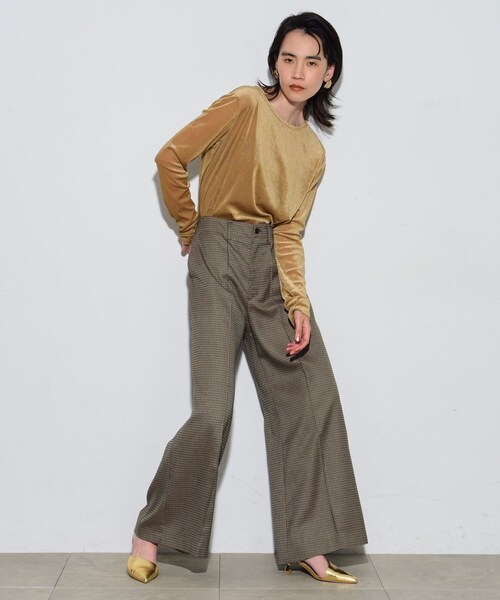GALLEST（ギャレスト）の「◆ブロックチェックワイドパンツ（その他パンツ・レディース・ブラック系3/ベージュ系3・38/36）」の16枚目の写真