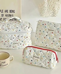 Pochi Pouch（ポチポーチ）の「Pochi Pouch/【３サイズ展開】花柄 キルティング マルチ ポーチ（ポーチ）」