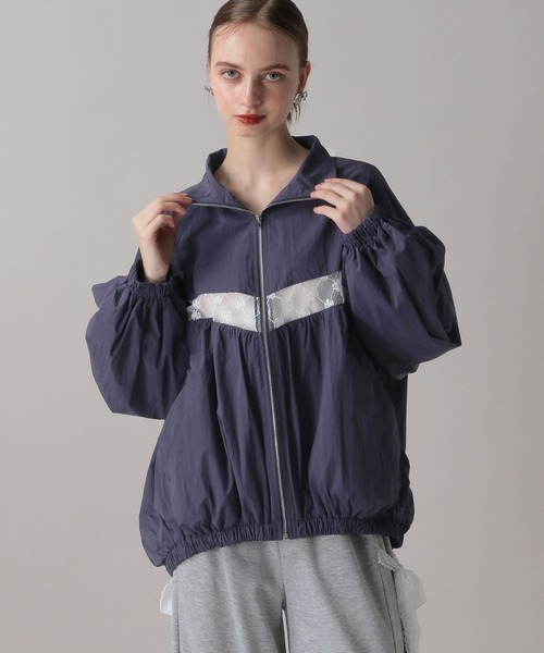 FOREVER 21(フォーエバー トゥエンティーワン)の「【2025SS】レースライントラックBIGブルゾン(ブルゾン・レディース・ネイビー/グレー/アイボリー/ライトグレー/オフホワイト/ライトブルー・FREE)」の6枚目の写真