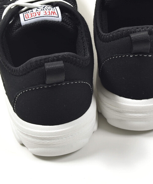 WASK（ワスク）の「メッシュゴム紐スニーカー(17~21cm)（スニーカー・キッズ・ブラック・18cm/19cm/20cm/21cm/17cm）」の5枚目の写真