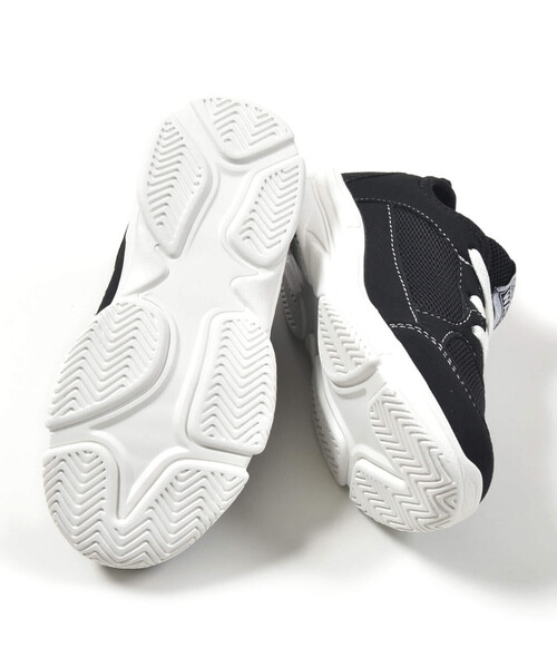 WASK（ワスク）の「メッシュゴム紐スニーカー(17~21cm)（スニーカー・キッズ・ブラック・18cm/19cm/20cm/21cm/17cm）」の6枚目の写真