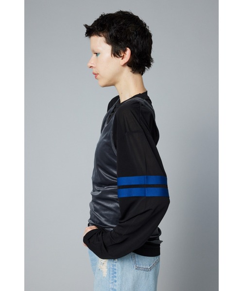 HeRIN.CYE（ヘリンドットサイ）の「Velour tank top　　ベロアタンクトップ（タンクトップ・レディース・オレンジ/ネイビー/ライトグリーン/グレー・FREE）」の6枚目の写真