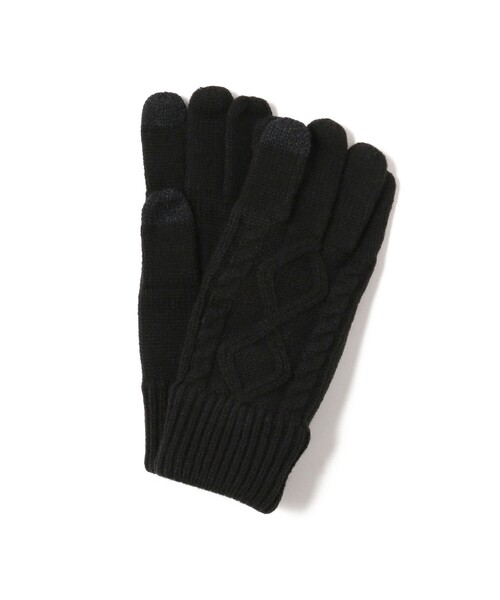 BEAMS(ビームス)の「ケーブルニット グローブ(タッチパネル対応)(手袋・メンズ・ネイビー/ブラック/ブラウン・ONE SIZE)」の4枚目の写真