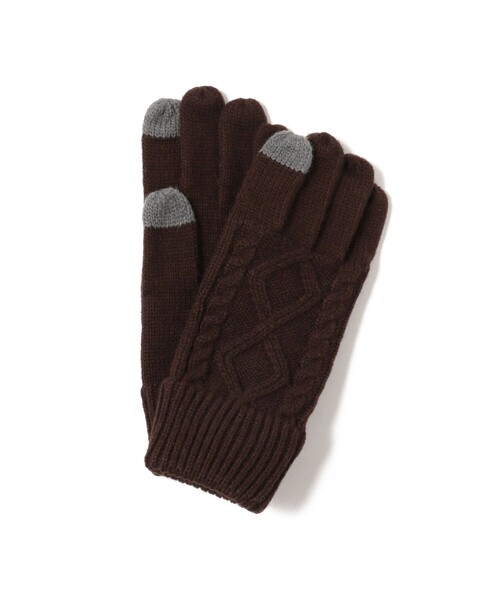 BEAMS(ビームス)の「ケーブルニット グローブ(タッチパネル対応)(手袋・メンズ・ネイビー/ブラック/ブラウン・ONE SIZE)」の15枚目の写真