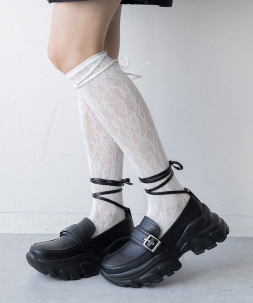 HARE（ハレ）の「ベルトデザインローファー(HARE)（ローファー・レディース・ブラック系その他/ブラック・LARGE/MEDIUM）」の5枚目の写真