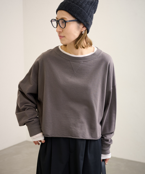 framework ミニ裏毛ショートスウェット