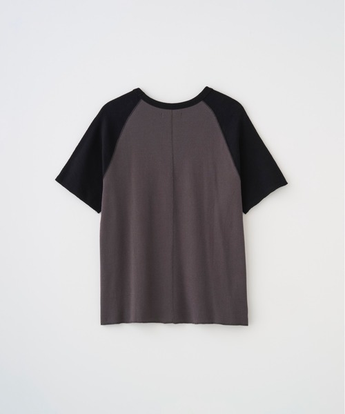 Juha(ユハ)の「RAGLAN SLEEVE THERMAL SS(Tシャツ/カットソー・メンズ・ベージュ/ホワイト×ブラック/チャコールグレー×ブラック・4/3)」の7枚目の写真