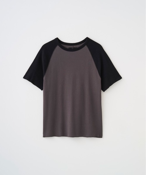 Juha(ユハ)の「RAGLAN SLEEVE THERMAL SS(Tシャツ/カットソー・メンズ・ベージュ/ホワイト×ブラック/チャコールグレー×ブラック・4/3)」の5枚目の写真