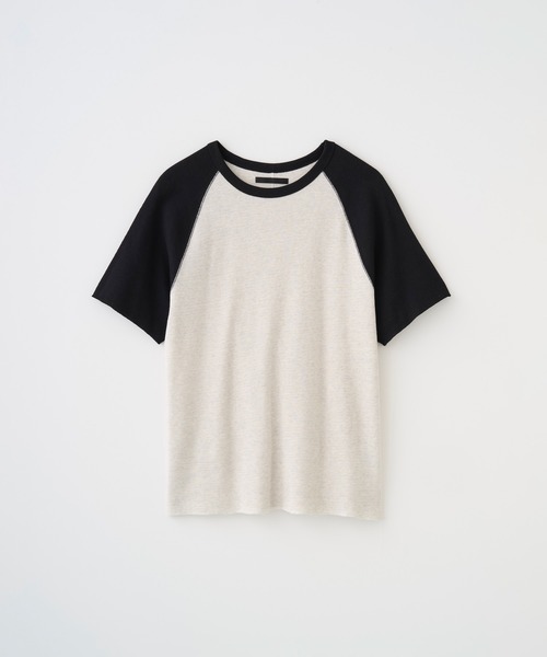 Juha(ユハ)の「RAGLAN SLEEVE THERMAL SS(Tシャツ/カットソー・メンズ・ベージュ/ホワイト×ブラック/チャコールグレー×ブラック・4/3)」の6枚目の写真