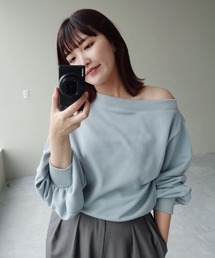 mysty woman | 【スタッフプロデュース/WEB限定】あんず企画・ワンショルスウェットプルオーバー　149815(スウェット)
