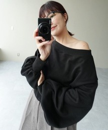mysty woman | 【スタッフプロデュース/WEB限定】あんず企画・ワンショルスウェットプルオーバー　149815(スウェット)