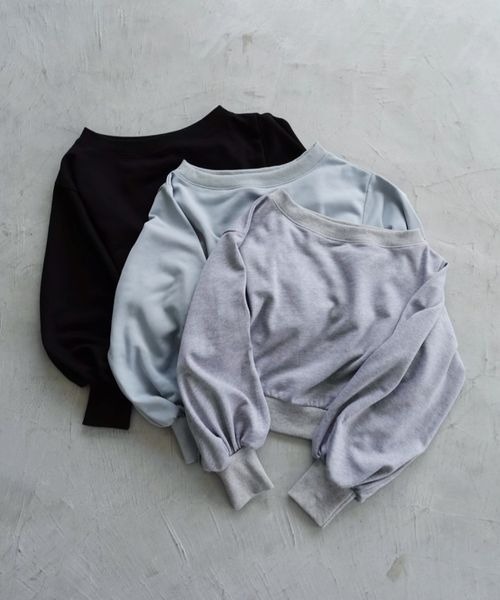 mysty woman（ミスティウーマン）の「【スタッフプロデュース/WEB限定】あんず企画・ワンショルスウェットプルオーバー　149815（スウェット・レディース・ブラック/ライトブルー/ライトグレー・FREE）」の19枚目の写真