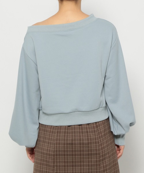 mysty woman（ミスティウーマン）の「【スタッフプロデュース/WEB限定】あんず企画・ワンショルスウェットプルオーバー　149815（スウェット・レディース・ブラック/ライトブルー/ライトグレー・FREE）」の22枚目の写真