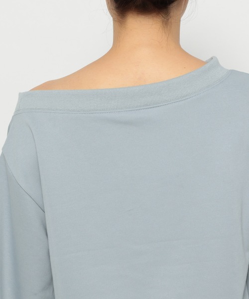 mysty woman（ミスティウーマン）の「【スタッフプロデュース/WEB限定】あんず企画・ワンショルスウェットプルオーバー　149815（スウェット・レディース・ブラック/ライトブルー/ライトグレー・FREE）」の14枚目の写真