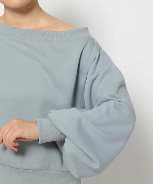 mysty woman（ミスティウーマン）の「【スタッフプロデュース/WEB限定】あんず企画・ワンショルスウェットプルオーバー　149815（スウェット・レディース・ブラック/ライトブルー/ライトグレー・FREE）」の8枚目の写真