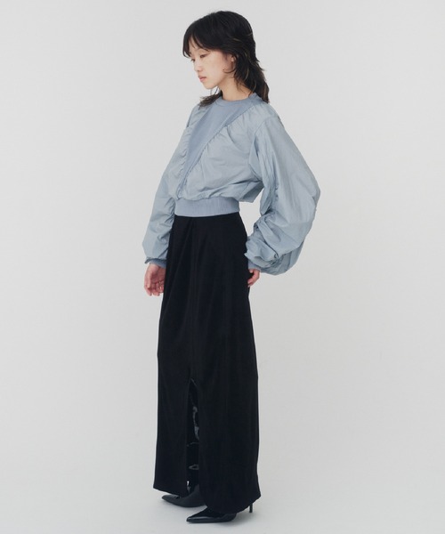 THINGS THAT MATTER（シングス ザット マター）の「STONE NYLON GATHER PULLOVER / ストーンナイロンギャザープルオーバー（その他トップス・レディース・ホワイト/グレー/ブラック・FREE）」の21枚目の写真